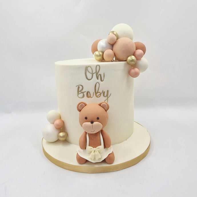 Baby Shower Cake with a teddy bear