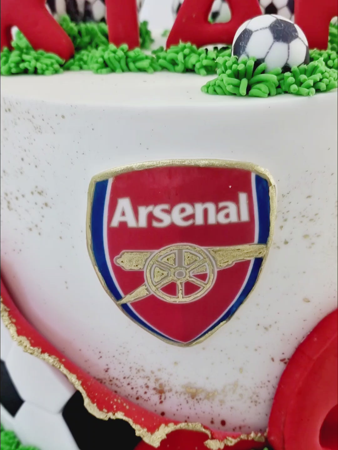 Arsenal Themed Birthday Cake Cake | The Quintessential Cake | Wheaton |  Chicago | St. Charles | Custom Cakes | - The Quintessential Cake