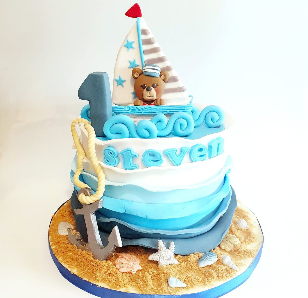 Sailing themed cake